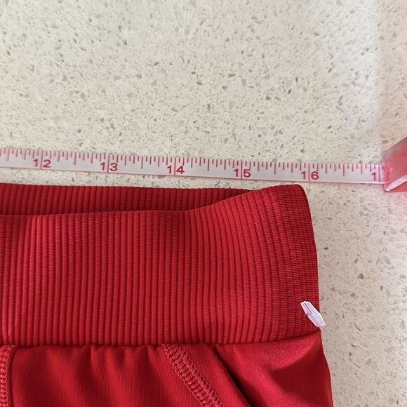 NWOT Free people Movement Mid Rise Move On Micro Red Shorts Activewear Nylon - Picture 11 of 14